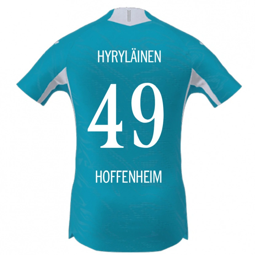 Danxen Mann Luka Hyryläinen #49 Lyseblå Bortetrøye Drakt Trøye 2025/26 Skjorter T-Skjorte