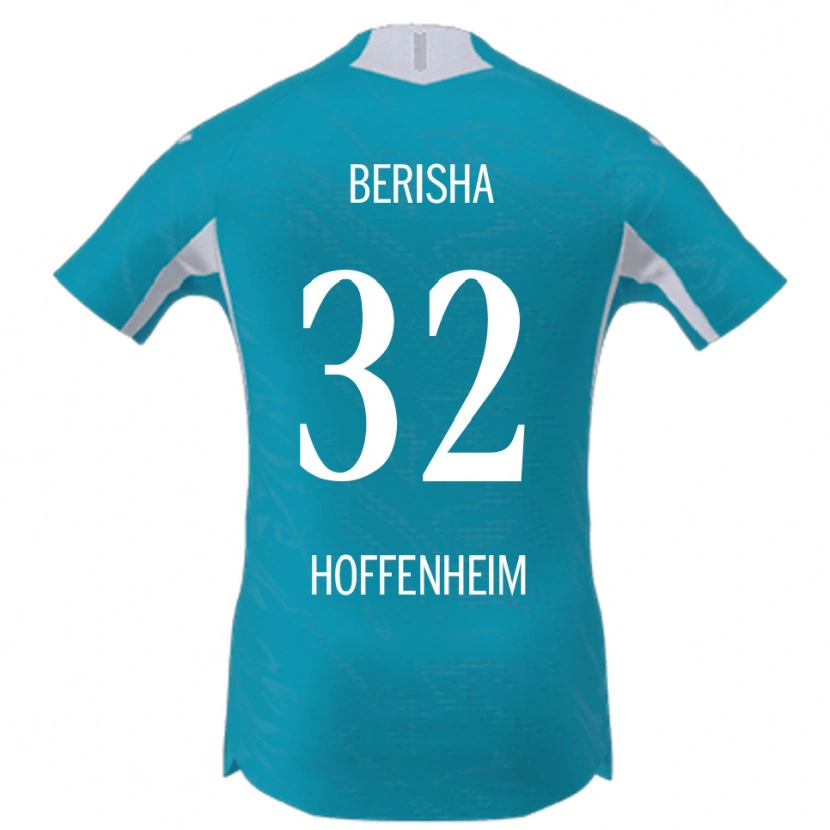 Danxen Mann Mergim Berisha #32 Lyseblå Bortetrøye Drakt Trøye 2025/26 Skjorter T-Skjorte
