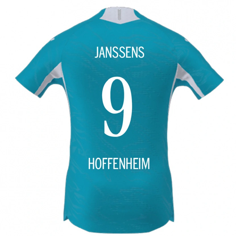 Danxen Mann Jill Janssens #9 Lyseblå Bortetrøye Drakt Trøye 2025/26 Skjorter T-Skjorte