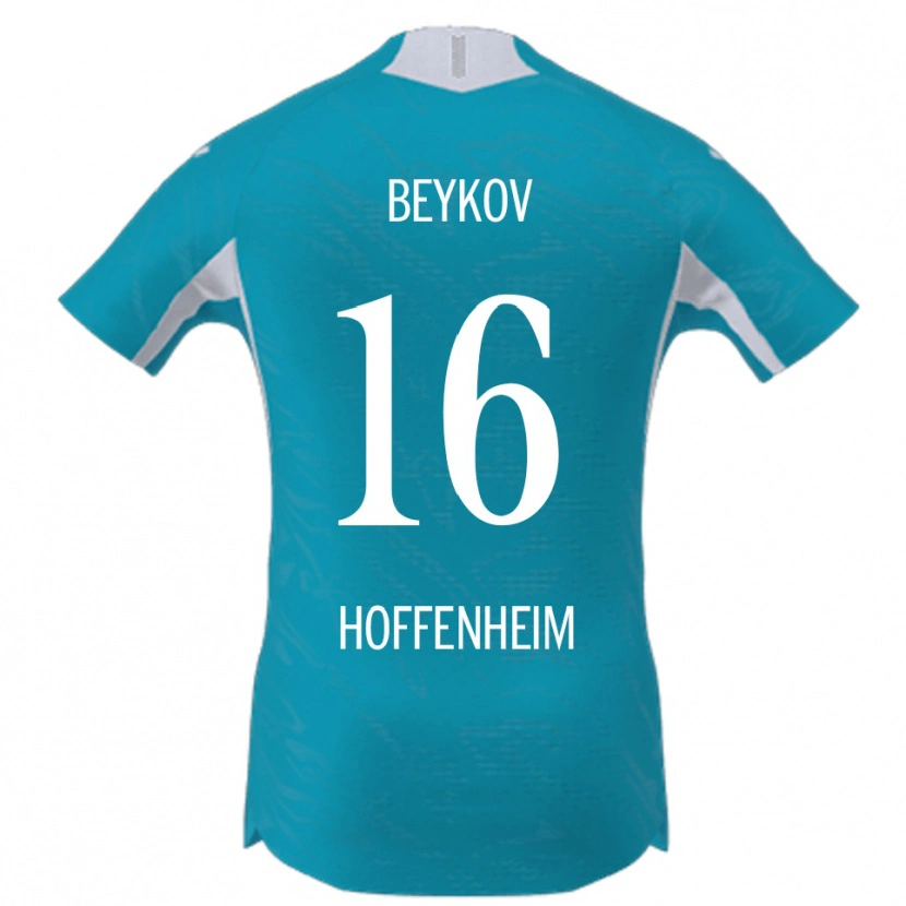 Danxen Mann Viktor Beykov #16 Lyseblå Bortetrøye Drakt Trøye 2025/26 Skjorter T-Skjorte