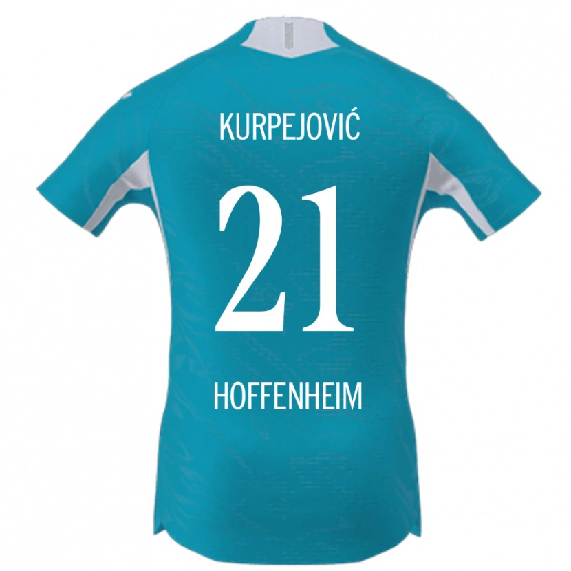 Danxen Mann Albin Kurpejović #21 Lyseblå Bortetrøye Drakt Trøye 2025/26 Skjorter T-Skjorte