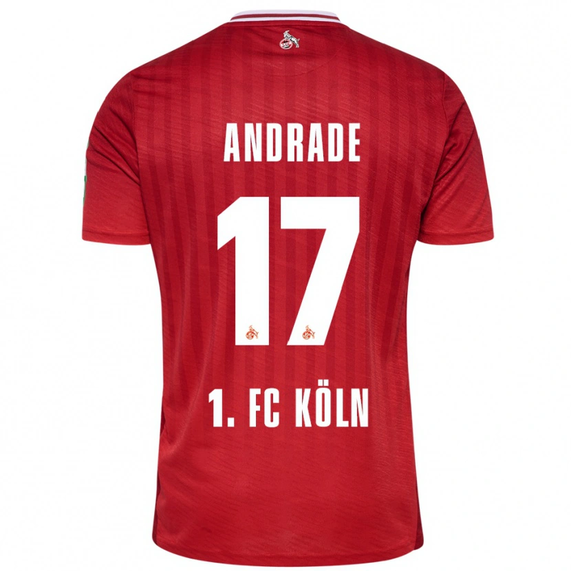 Danxen Mann Lydia Andrade #17 Rød Hvit Bortetrøye Drakt Trøye 2025/26 Skjorter T-Skjorte