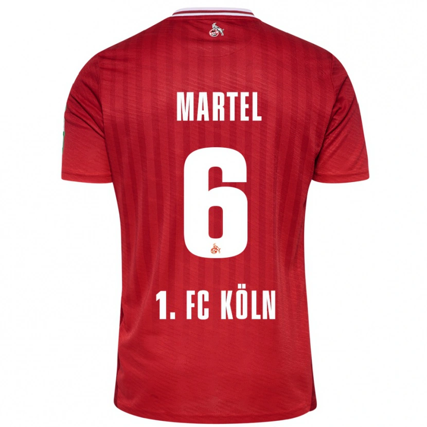Danxen Mann Eric Martel #6 Rød Hvit Bortetrøye Drakt Trøye 2025/26 Skjorter T-Skjorte