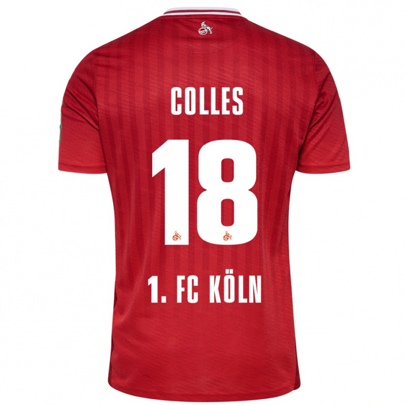 Danxen Mann Jan Colles #18 Rød Hvit Bortetrøye Drakt Trøye 2025/26 Skjorter T-Skjorte