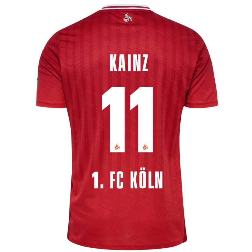 Danxen Mann Florian Kainz #11 Rød Hvit Bortetrøye Drakt Trøye 2025/26 Skjorter T-Skjorte