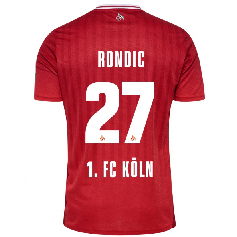 Danxen Mann Imad Rondic #27 Rød Hvit Bortetrøye Drakt Trøye 2025/26 Skjorter T-Skjorte