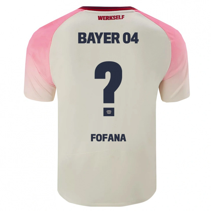 Danxen Mann Sadik Fofana #0 Rosa Off-White Bortetrøye Drakt Trøye 2025/26 Skjorter T-Skjorte
