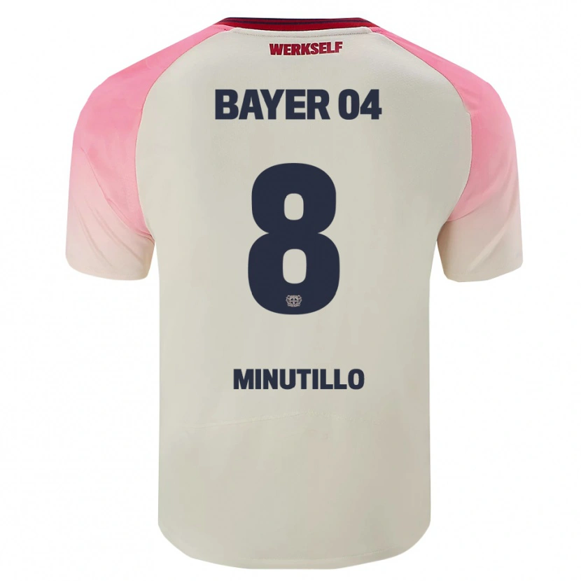 Danxen Mann Gabriel Minutillo #8 Rosa Off-White Bortetrøye Drakt Trøye 2025/26 Skjorter T-Skjorte