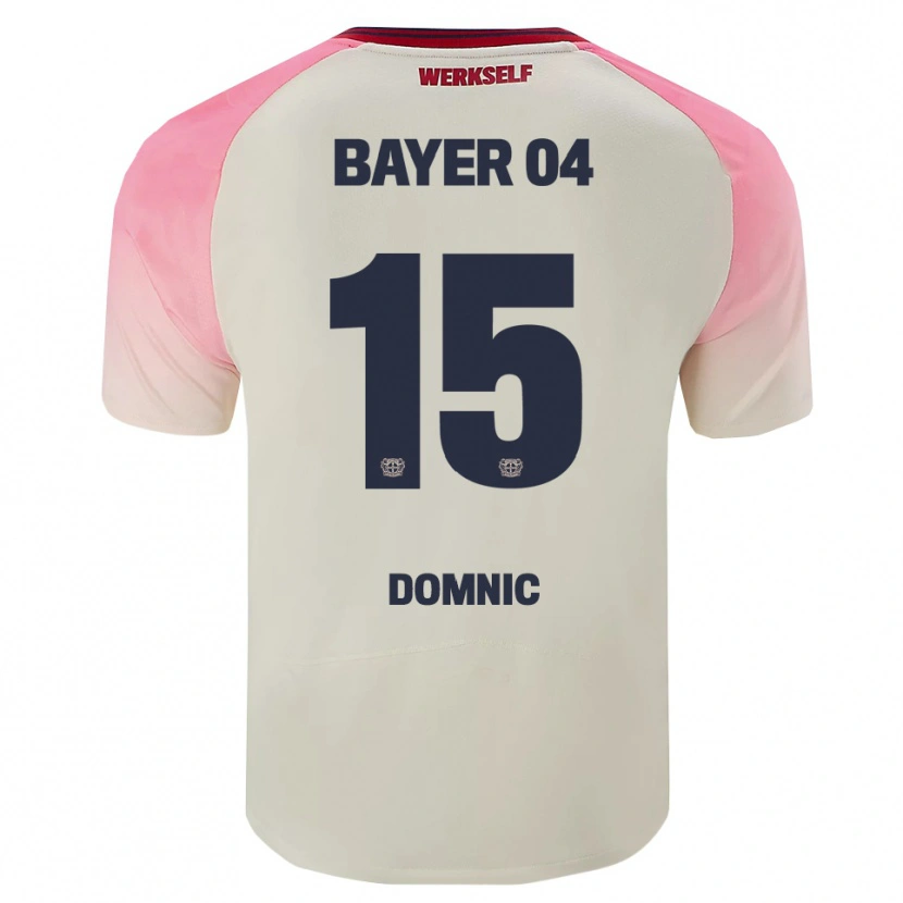 Danxen Mann Nebe-Sirak Domnic #15 Rosa Off-White Bortetrøye Drakt Trøye 2025/26 Skjorter T-Skjorte