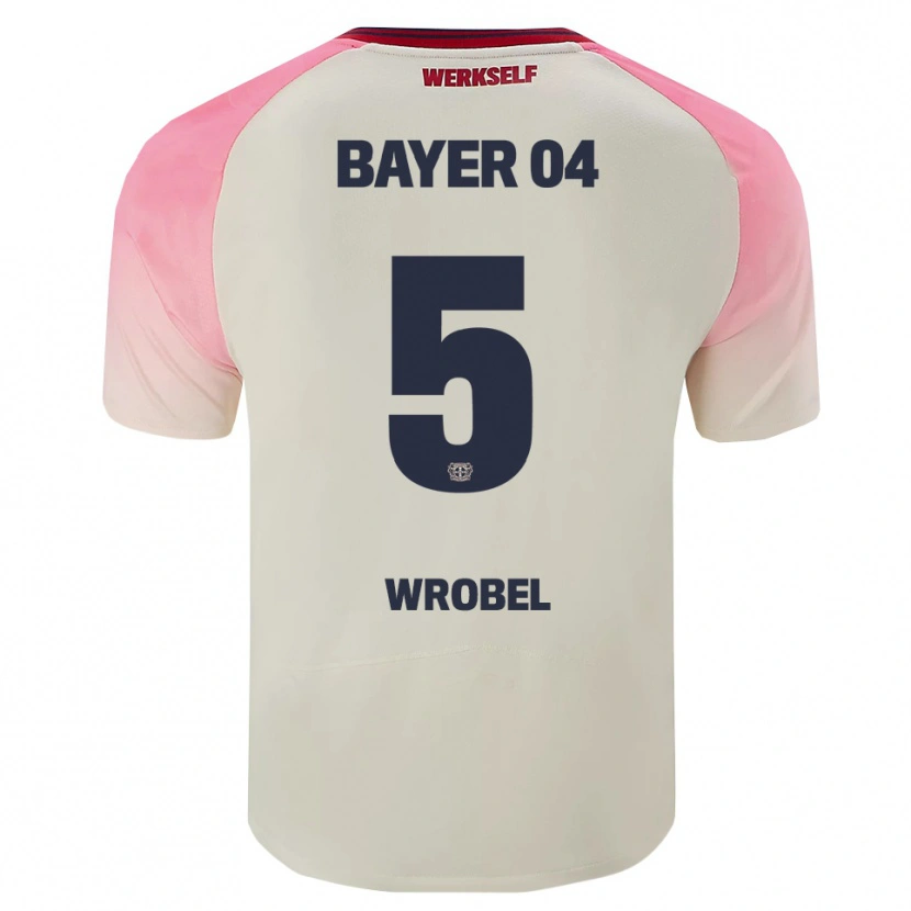 Danxen Mann Max Wrobel #5 Rosa Off-White Bortetrøye Drakt Trøye 2025/26 Skjorter T-Skjorte