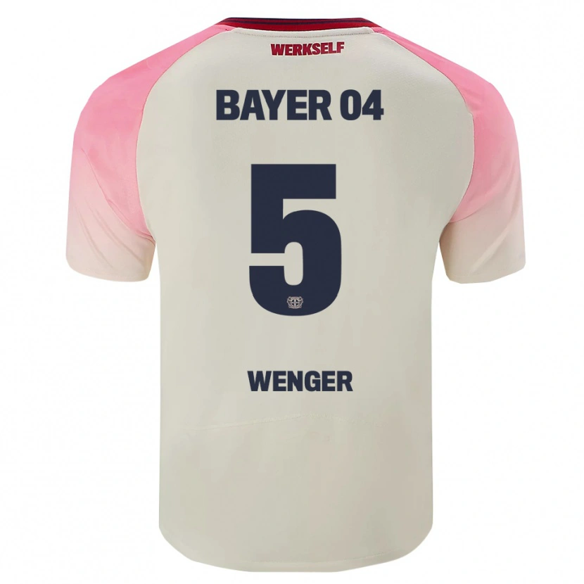 Danxen Mann Claudia Wenger #5 Rosa Off-White Bortetrøye Drakt Trøye 2025/26 Skjorter T-Skjorte