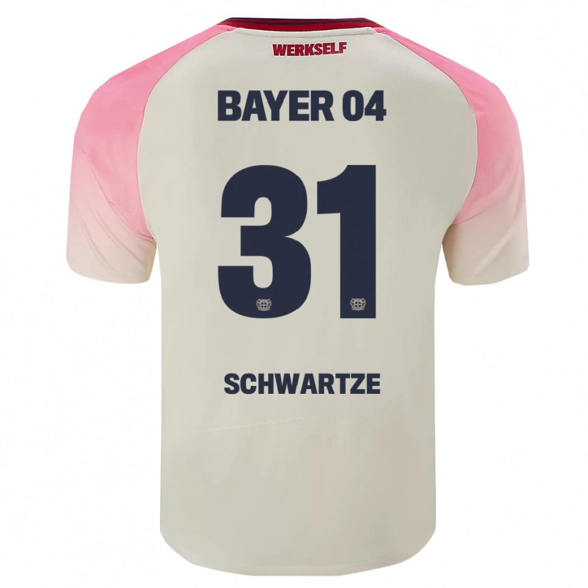 Danxen Mann Paula Schwartze #31 Rosa Off-White Bortetrøye Drakt Trøye 2025/26 Skjorter T-Skjorte