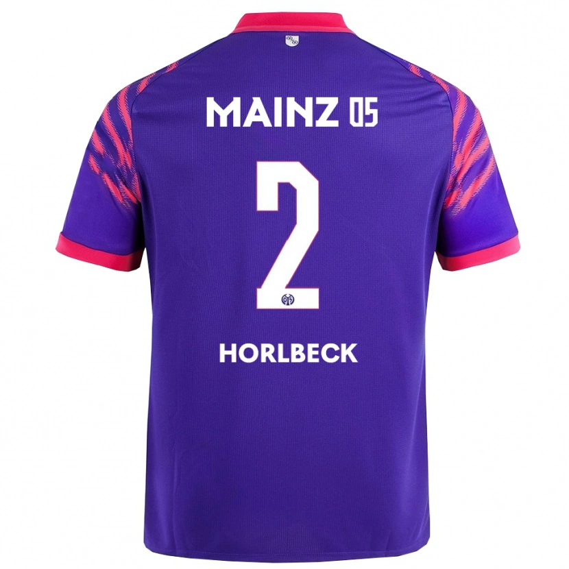 Danxen Mann Dominik Horlbeck #2 Marineblå Rosa Bortetrøye Drakt Trøye 2025/26 Skjorter T-Skjorte