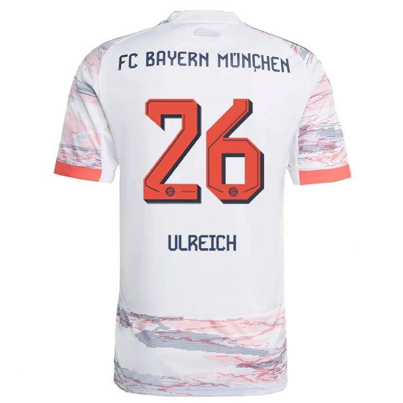 Danxen Mann Sven Ulreich #26 Hvit Grå Bortetrøye Drakt Trøye 2025/26 Skjorter T-Skjorte