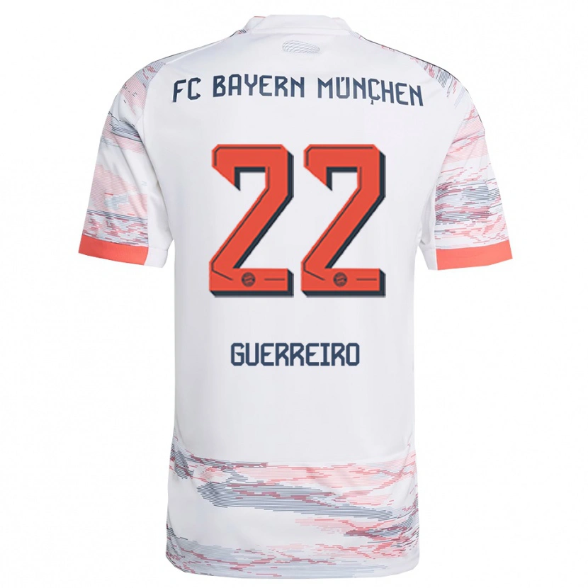 Danxen Mann Raphaël Guerreiro #22 Hvit Grå Bortetrøye Drakt Trøye 2025/26 Skjorter T-Skjorte