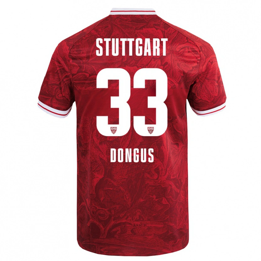 Danxen Mann Fabienne Dongus #33 Rød Svart Bortetrøye Drakt Trøye 2025/26 Skjorter T-Skjorte