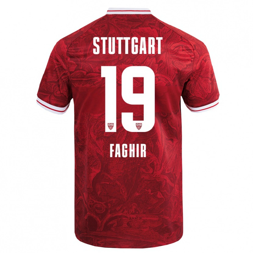 Danxen Mann Wahid Faghir #19 Rød Svart Bortetrøye Drakt Trøye 2025/26 Skjorter T-Skjorte