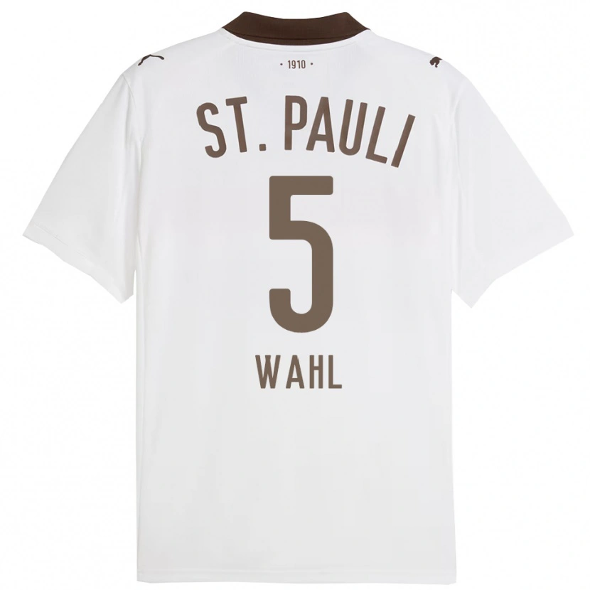 Danxen Mann Hauke Wahl #5 Hvit Rød Bortetrøye Drakt Trøye 2025/26 Skjorter T-Skjorte