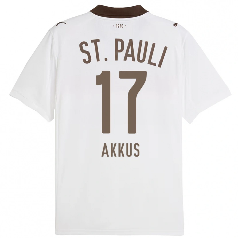 Danxen Mann Özgür Akkus #17 Hvit Rød Bortetrøye Drakt Trøye 2025/26 Skjorter T-Skjorte