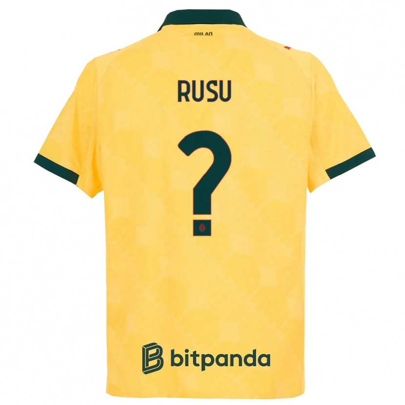 Danxen Mann Ryan Rusu #0 Gul Svart Tredje Sett Drakt Trøye 2025/26 Skjorter T-Skjorte