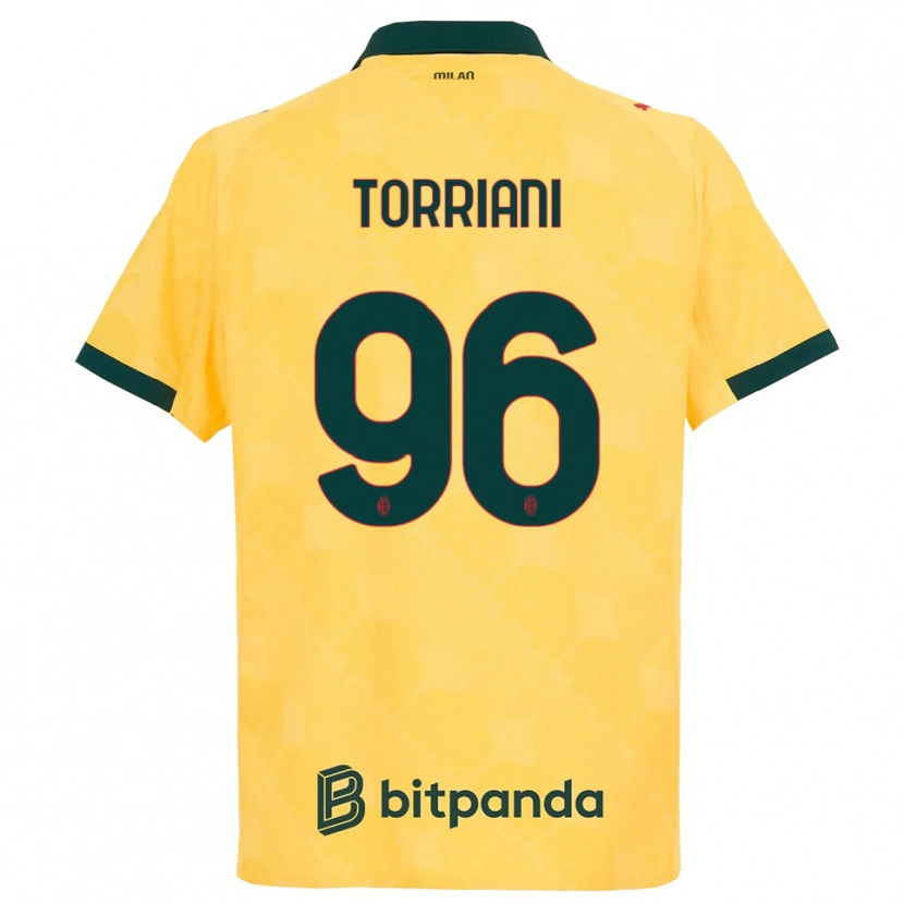 Danxen Mann Lorenzo Torriani #96 Gul Svart Tredje Sett Drakt Trøye 2025/26 Skjorter T-Skjorte