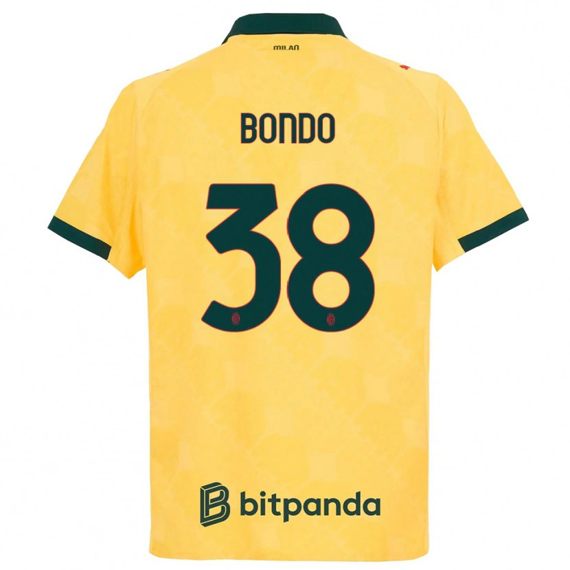 Danxen Mann Warren Bondo #38 Gul Svart Tredje Sett Drakt Trøye 2025/26 Skjorter T-Skjorte