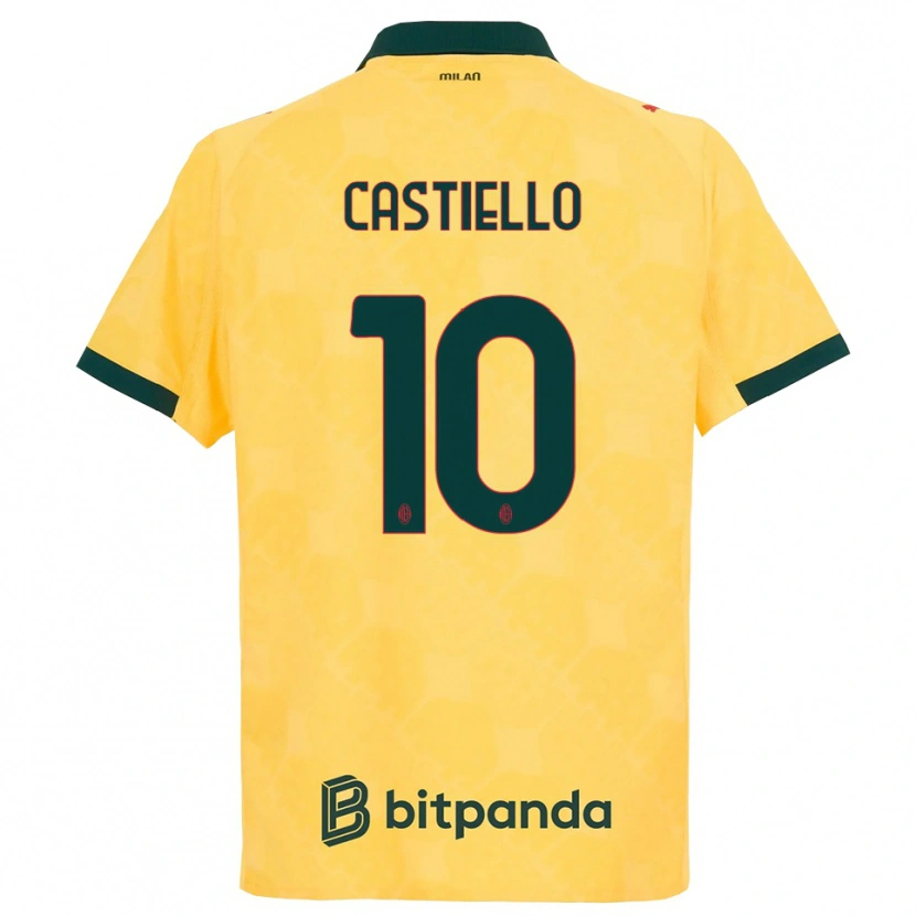 Danxen Mann Alex Castiello #10 Gul Svart Tredje Sett Drakt Trøye 2025/26 Skjorter T-Skjorte