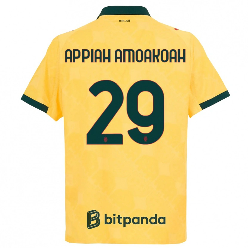 Danxen Mann Karen Appiah Amoakoah #29 Gul Svart Tredje Sett Drakt Trøye 2025/26 Skjorter T-Skjorte