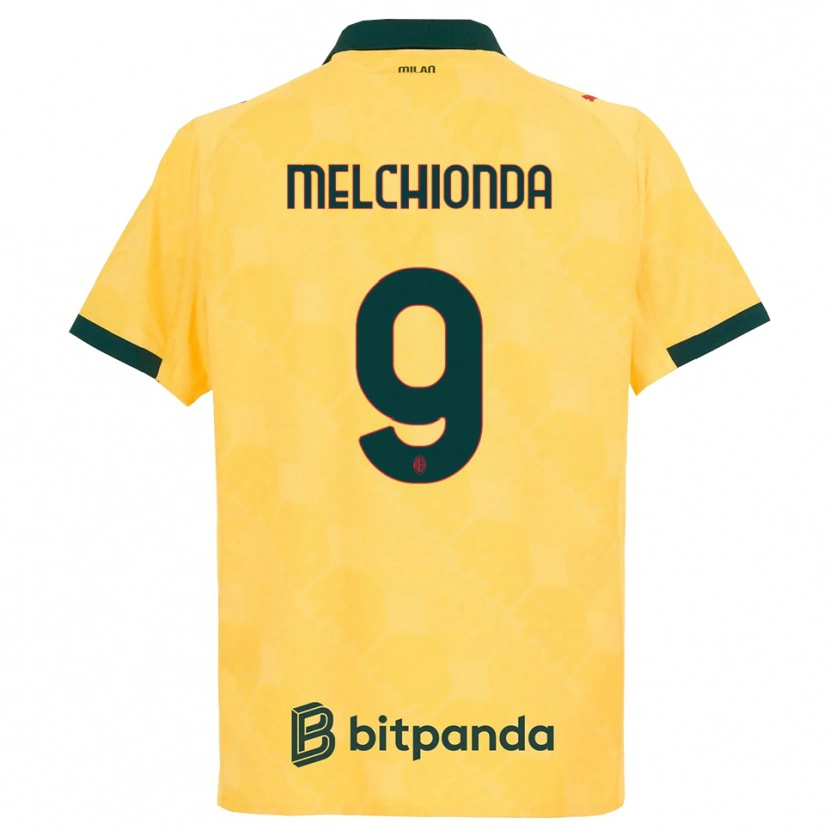Danxen Mann Marco Melchionda #9 Gul Svart Tredje Sett Drakt Trøye 2025/26 Skjorter T-Skjorte