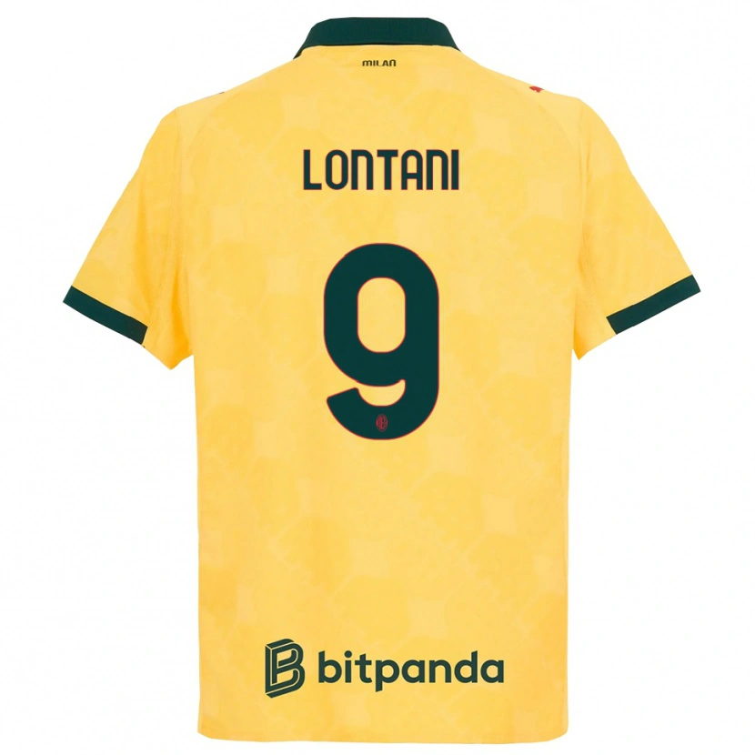 Danxen Mann Simone Lontani #9 Gul Svart Tredje Sett Drakt Trøye 2025/26 Skjorter T-Skjorte