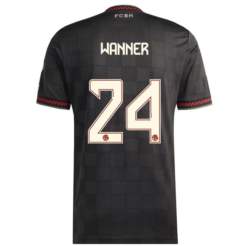 Danxen Mann Paul Wanner #24 Svart Hvit Tredje Sett Drakt Trøye 2025/26 Skjorter T-Skjorte