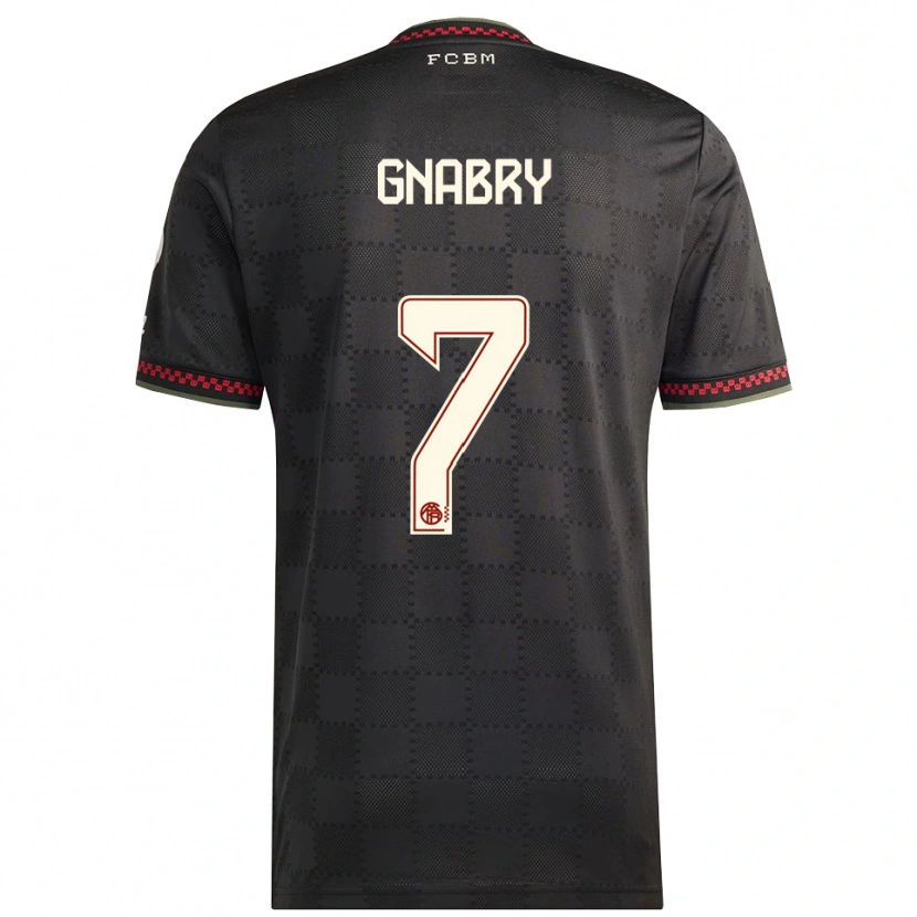 Danxen Mann Serge Gnabry #7 Svart Hvit Tredje Sett Drakt Trøye 2025/26 Skjorter T-Skjorte