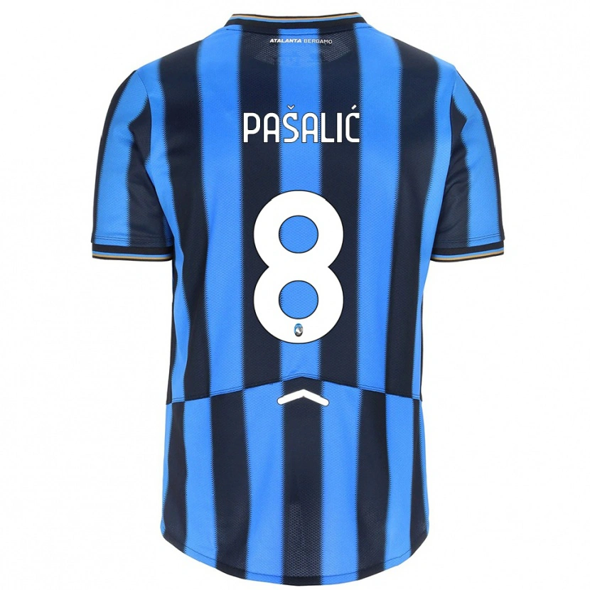 Danxen Dame Mario Pasalić #8 Lyseblå Svart Hjemmetrøye Drakt Trøye 2025/26 Skjorter T-Skjorte
