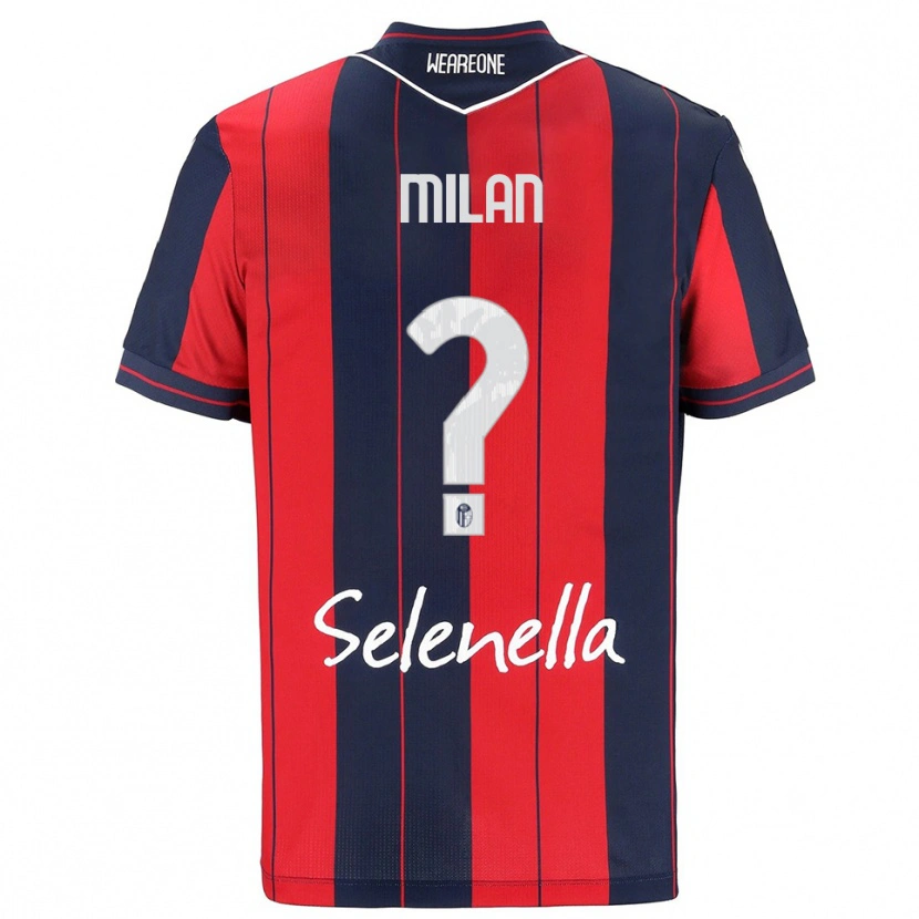Danxen Dame Riccardo Milan #0 Rød Marineblå Hjemmetrøye Drakt Trøye 2025/26 Skjorter T-Skjorte