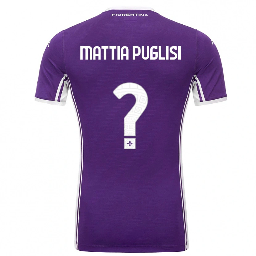 Danxen Dame Luca Mattia Puglisi #0 Lilla Hvit Hjemmetrøye Drakt Trøye 2025/26 Skjorter T-Skjorte