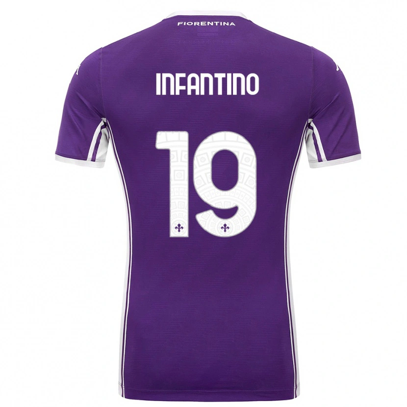 Danxen Dame Gino Infantino #19 Lilla Hvit Hjemmetrøye Drakt Trøye 2025/26 Skjorter T-Skjorte