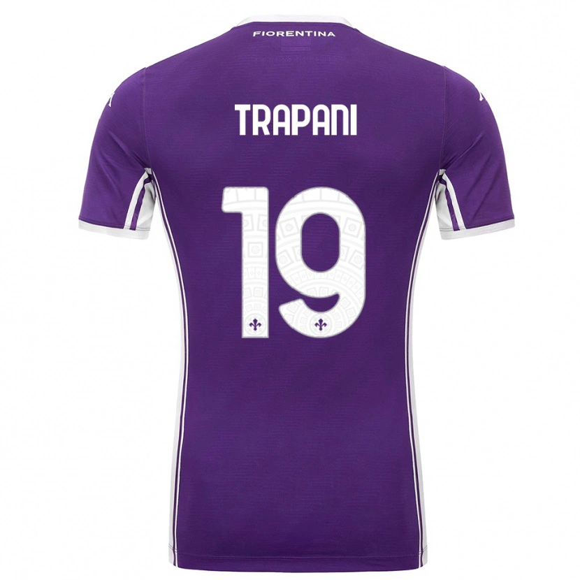 Danxen Dame Niccolò Trapani #19 Lilla Hvit Hjemmetrøye Drakt Trøye 2025/26 Skjorter T-Skjorte