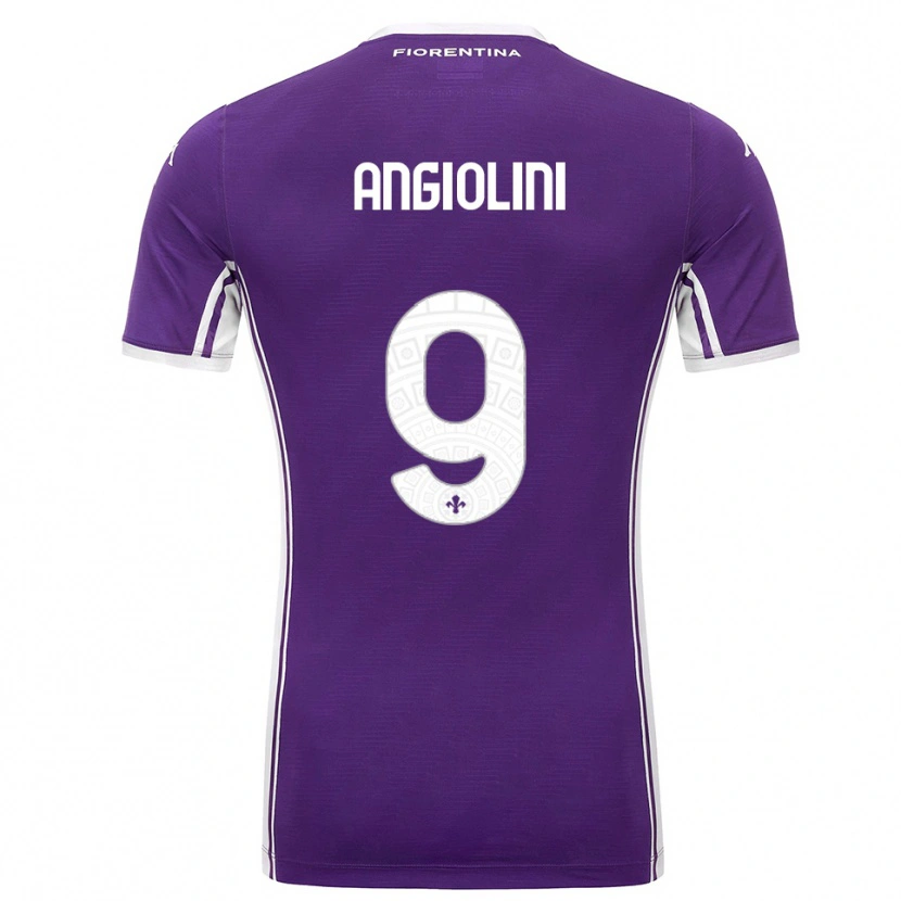 Danxen Dame Gianmarco Angiolini #9 Lilla Hvit Hjemmetrøye Drakt Trøye 2025/26 Skjorter T-Skjorte