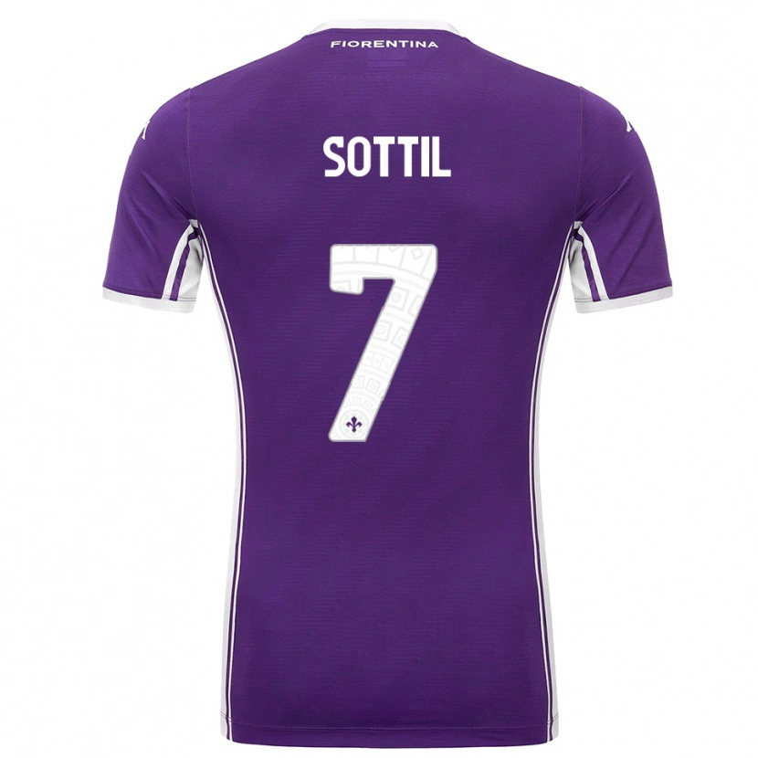 Danxen Dame Riccardo Sottil #7 Lilla Hvit Hjemmetrøye Drakt Trøye 2025/26 Skjorter T-Skjorte