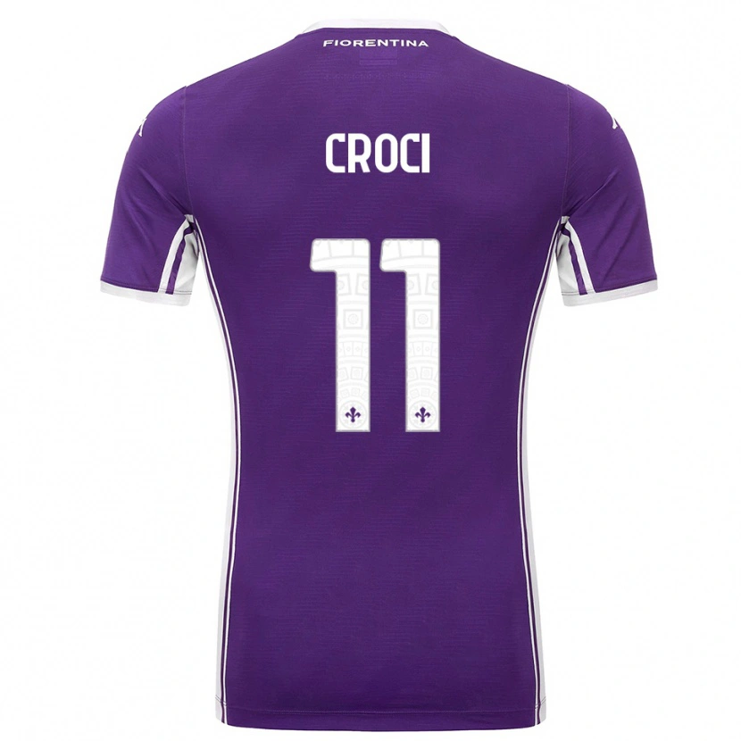 Danxen Dame Federico Croci #11 Lilla Hvit Hjemmetrøye Drakt Trøye 2025/26 Skjorter T-Skjorte