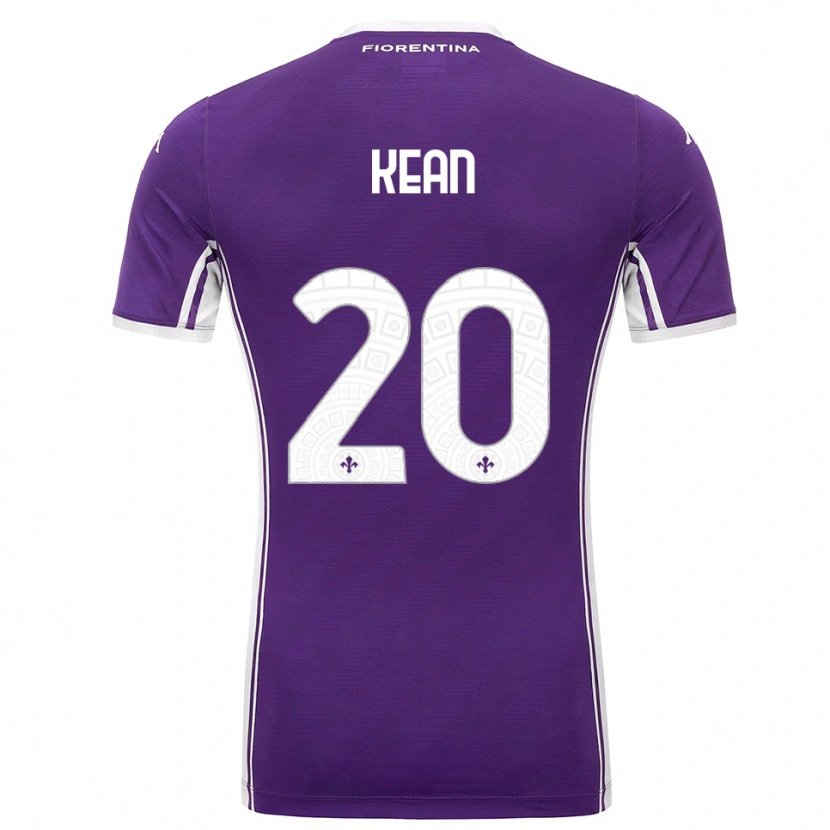 Danxen Dame Moise Kean #20 Lilla Hvit Hjemmetrøye Drakt Trøye 2025/26 Skjorter T-Skjorte
