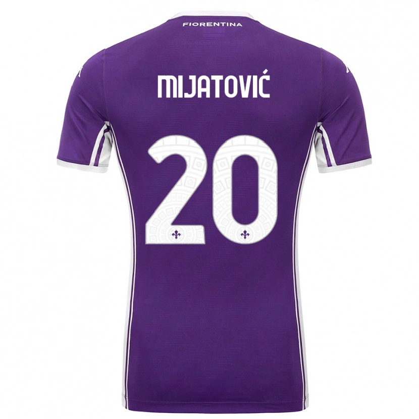 Danxen Dame Milica Mijatović #20 Lilla Hvit Hjemmetrøye Drakt Trøye 2025/26 Skjorter T-Skjorte