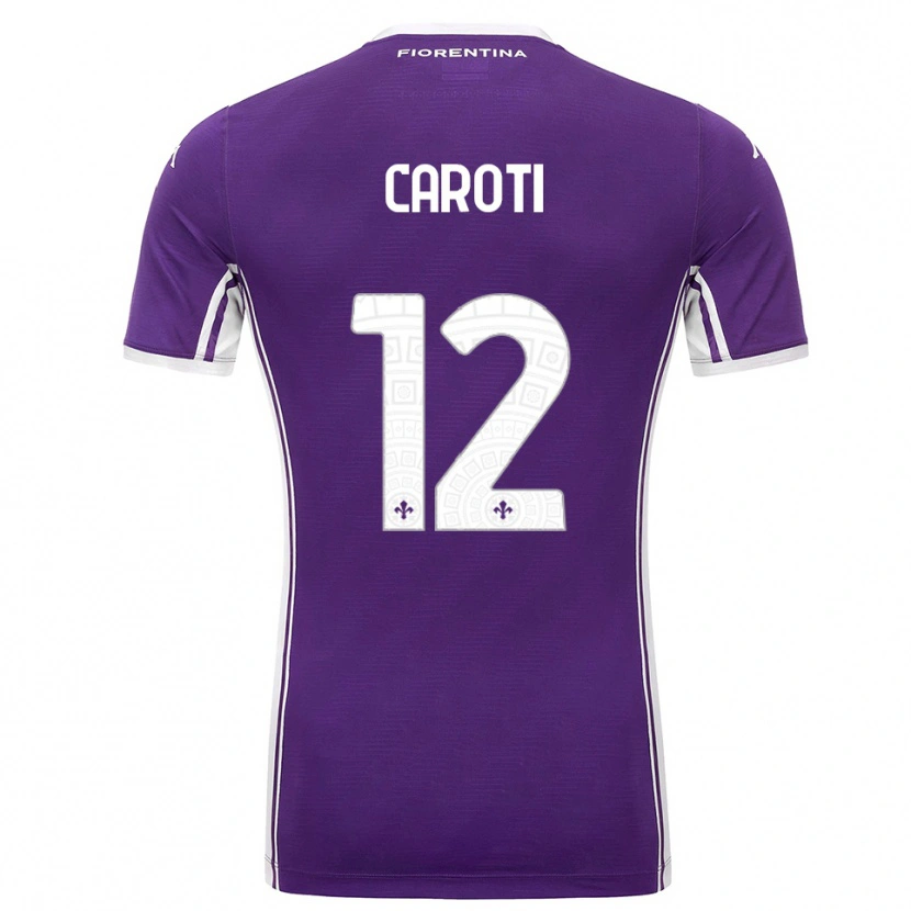 Danxen Dame Filippo Caroti #12 Lilla Hvit Hjemmetrøye Drakt Trøye 2025/26 Skjorter T-Skjorte