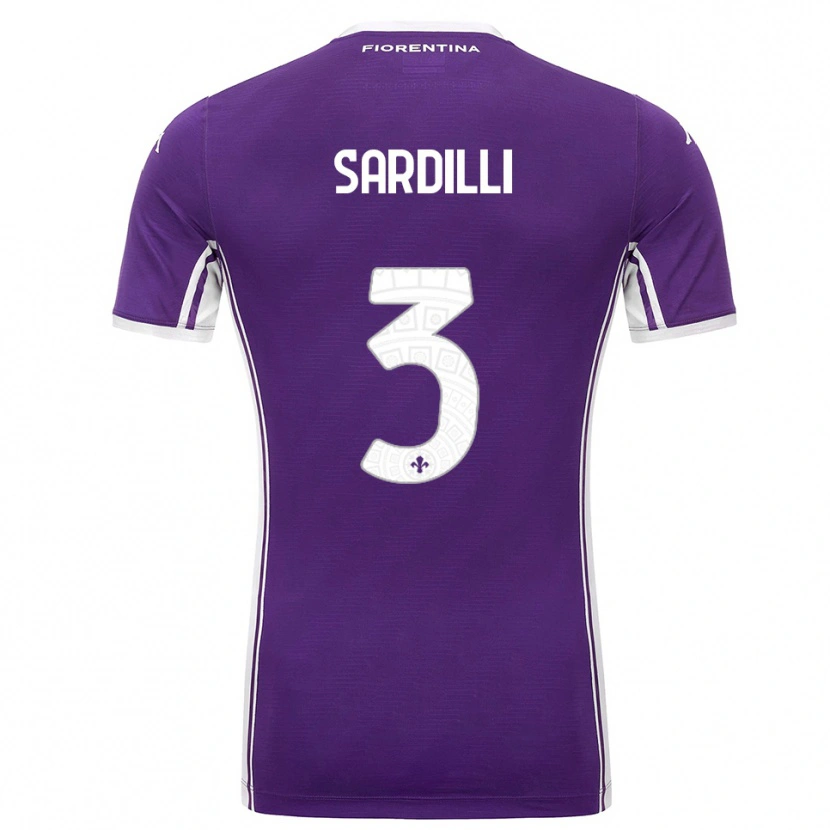 Danxen Dame Davide Sardilli #3 Lilla Hvit Hjemmetrøye Drakt Trøye 2025/26 Skjorter T-Skjorte
