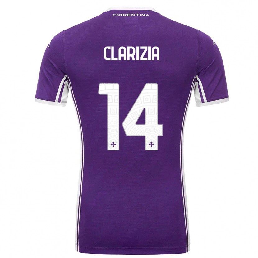 Danxen Dame Leonardo Clarizia #14 Lilla Hvit Hjemmetrøye Drakt Trøye 2025/26 Skjorter T-Skjorte
