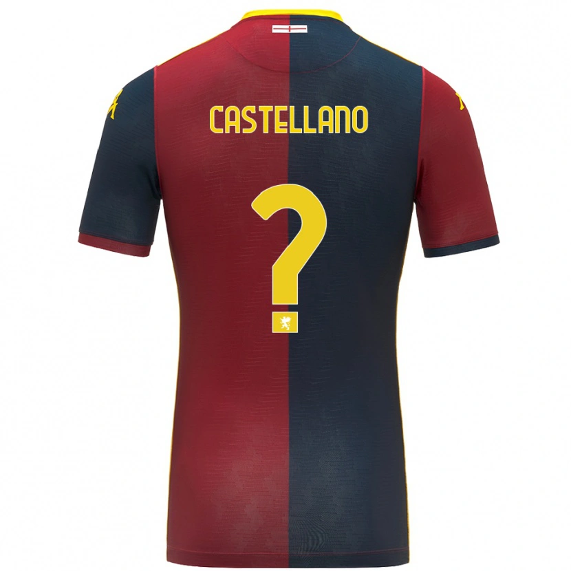 Danxen Dame Cristiano Castellano #0 Rød Kongeblå Hjemmetrøye Drakt Trøye 2025/26 Skjorter T-Skjorte