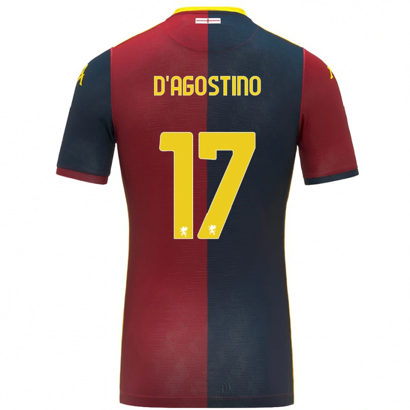Danxen Dame Riccardo D'agostino #17 Rød Kongeblå Hjemmetrøye Drakt Trøye 2025/26 Skjorter T-Skjorte