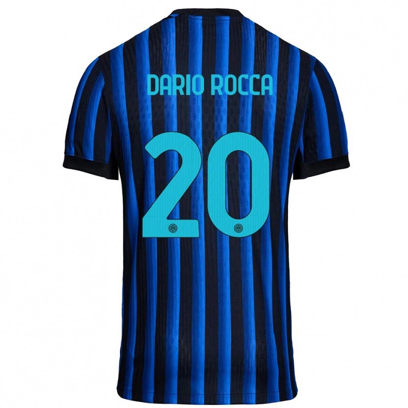 Danxen Dame Edoardo Dario Rocca #20 Svart Blå Hjemmetrøye Drakt Trøye 2025/26 Skjorter T-Skjorte