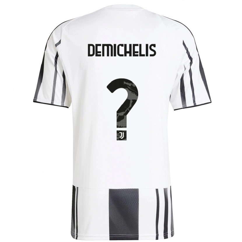 Danxen Dame Emanuele Demichelis #0 Hvit Svart Hjemmetrøye Drakt Trøye 2025/26 Skjorter T-Skjorte