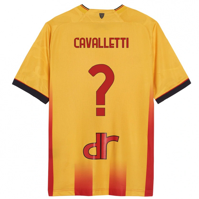 Danxen Dame Cristian Cavalletti #0 Gul Oransje Hjemmetrøye Drakt Trøye 2025/26 Skjorter T-Skjorte